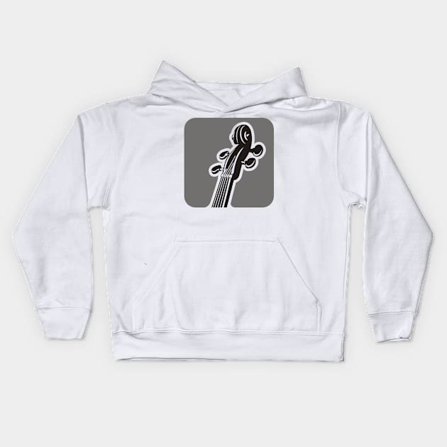 Violin Pegbox Square Icon Kids Hoodie by sifis